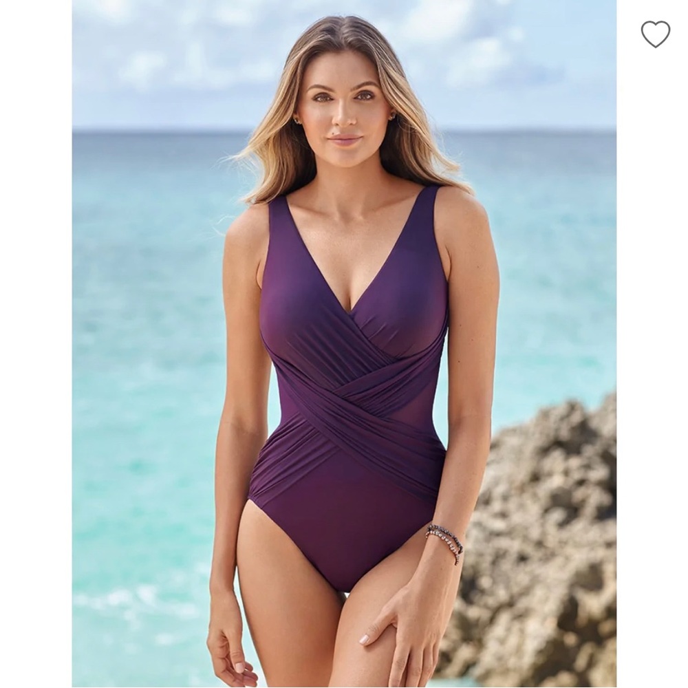 MiracleSuit - Purple - Size 16 - Illusionist Crossover One Piece Swimsuit